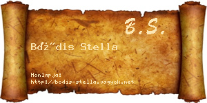 Bódis Stella névjegykártya