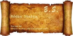 Bódis Stella névjegykártya