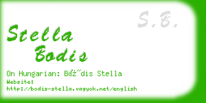 stella bodis business card